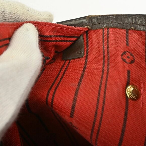 LOUIS VUITTON DAMIER NEVERFULL MM SHOULDER TOTE BAG N51105 AR4059 YQ02249 - Picture 10 of 11